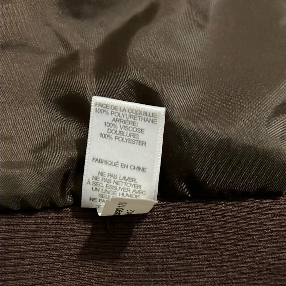 Express Women's Brown Faux-Leather jacket, size M - Picture 6 of 11